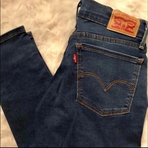 Levi's 710 blue mid rise skinny jeans 27